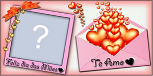 Deseje um feliz dia das mães a sua mamãe com esta linda moldura!