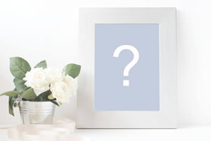 Moldura com vaso cheio de rosas brancas