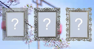 Moldura para 3 fotos com bordas