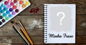 Sua foto desenhada em um caderno + uma frase que você quiser!