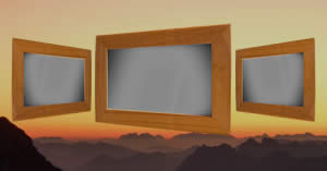 Beautiful frame with 3 photos from your album! Put your photos...