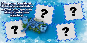 Moldura com uma Linda mensagem de Natal e Ano Novo. Faça a sua com 4 Fotos!