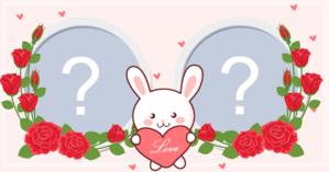 Moldura de amor para 2 fotos. Faça a sua!