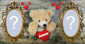 Amour cadre avec deux photos. Quelles photos mettriez-vous?