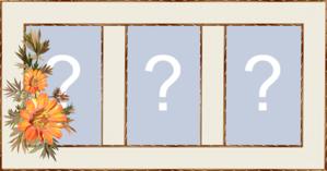 Moldura floral para 3 fotos do álbum!