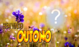 Moldura Bem Vindo OUTONO. Coloque sua Foto!