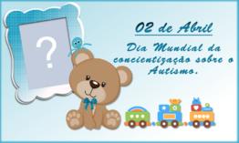 Moldura do Dia Mundial da Conscientização sobre o Autismo