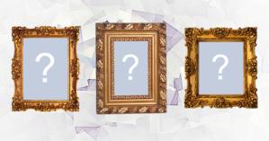 Cadre pour 3 photos avec un fond abstrait!