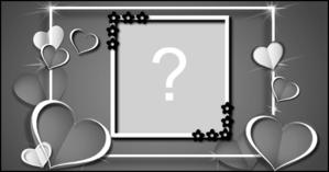 Moldura Estilo Antigo com corações. Qual foto você colocaria nela?