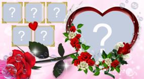  Marco romántico para 6 fotos. ¡Haga la suya!