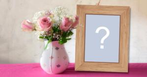 Beautiful frame with vase of roses and wooden frame!