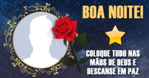 Moldura de boa noite com sua foto do perfil. Faça já a sua!