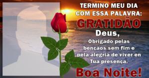 Moldura com sua foto do perfil em agradecimento por mais um dia que termina. Faça a sua!