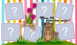 Eternize as Fotos do Facebook dos 6 primeiros Meses do seu Bebê nesta Moldura.