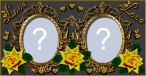 Moldura com Rosas Amarelas para você adicionar duas fotos! Moldura com Rosas Amarelas para você adicionar duas fotos!