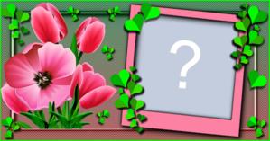 Moldura com Flores rosa. Qual Foto você colocaria?