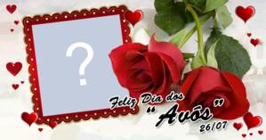 26/07 - Moldura Feliz Dia dos Avós para você adicionar uma Foto!