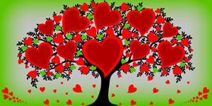 Create Your tree of love, made with friends who love you!