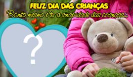 Linda Moldura Feliz dia das Crianças. Adicione uma Foto!