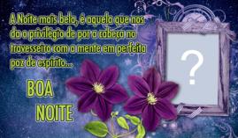 Linda Moldura Boa Noite com paz de espírito. Adicione sua foto!