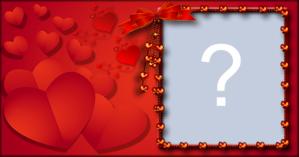 Moldura com muitos corações. Faça com a sua Foto!