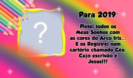  Linda Moldura com Mensagem de Ano Novo. Coloque sua foto!