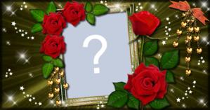 Linda Moldura com Rosas Vermelhas. Adicione sua Foto!