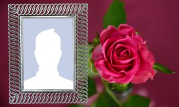 Beautiful photo frame with a beautiful rose! Add your photo!