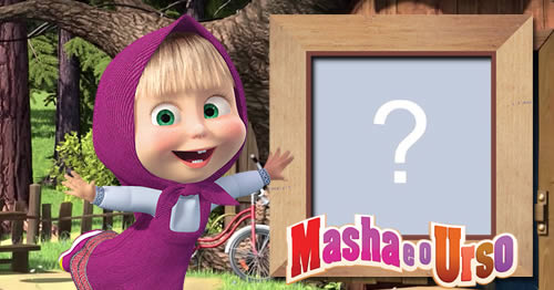 Moldura para foto Masha eo urso