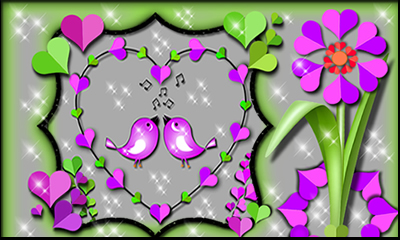 Como ficaria sua foto na moldura de passarinhos?