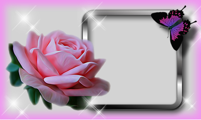 Como ficaria sua Foto em uma Moldura de Rosa?