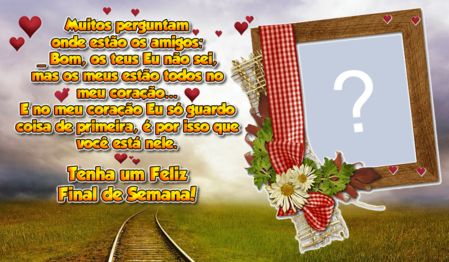 Moldura com Mensagem de Fim de Semana