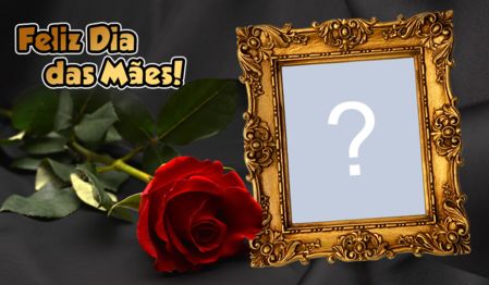 Moldura Dourada para o Dia das Mães. Adicione uma foto!