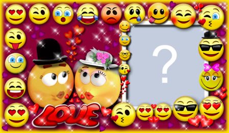 Moldura com Emogis. Adicione sua foto!