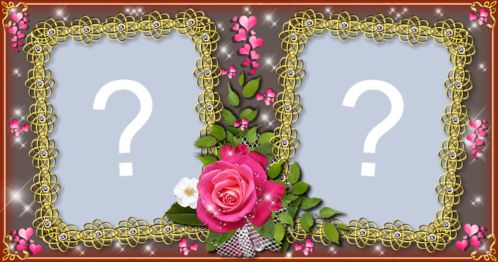 Linda Moldura com dedalhe em rosa e borda de arame. Faça com a sua foto!