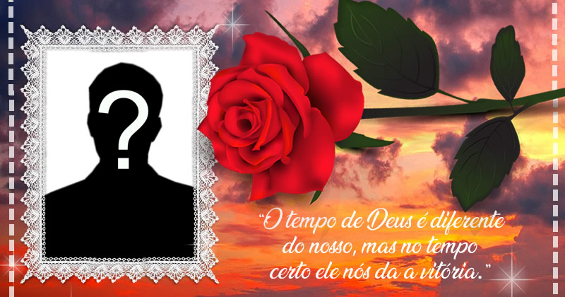 Moldura pensamento do dia com sua foto. Faça a sua!