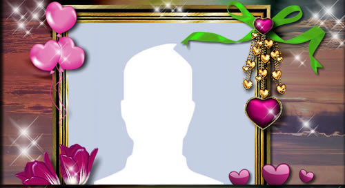 Linda Moldura com casal Apaixonado. Adicione a sua foto!