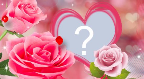 Moldura de Rosa e coração! Moldura de Rosa e coração!