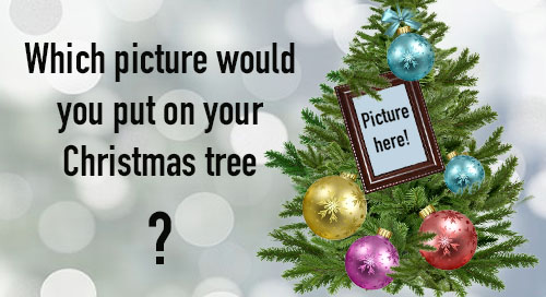 Create a beautiful Montage with your photo on the Christmas tree!