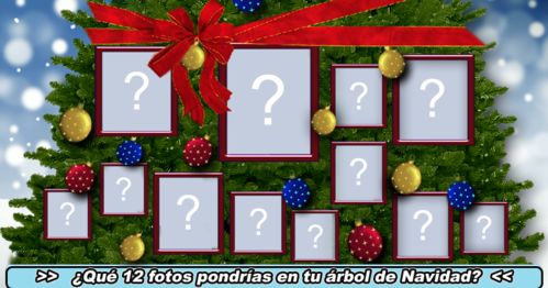 ¿Qué 12 fotos pondrías en tu árbol de Navidad?