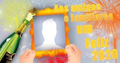 Moldura de ano novo com sua foto do perfil!