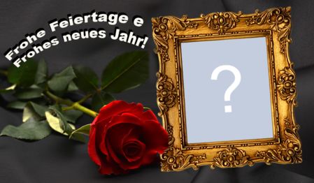 Frohes neues Jahr Rahmen. Fügen Sie Ihr Foto hinzu!