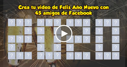 Crea tu video de Feliz Año Nuevo con 45 amigos