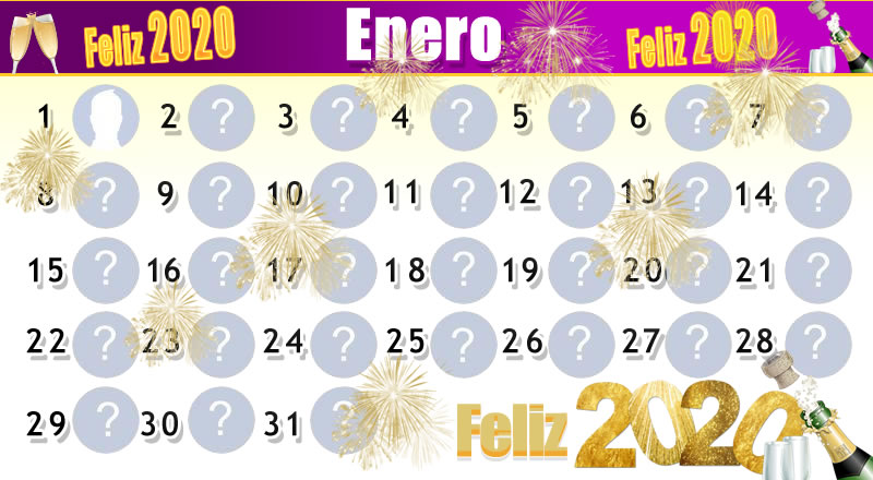 Calendario 2020 con 30 amigos. ¡Vea el suyo!