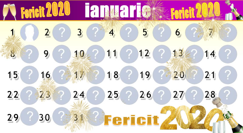 Calendar 2020 cu 30 de prieteni.