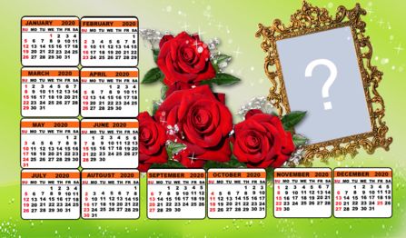 2020 calendar with Roses. Make yours!
