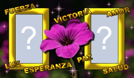 Buena palabra marco con dos fotos. ¡Haz el tuyo!