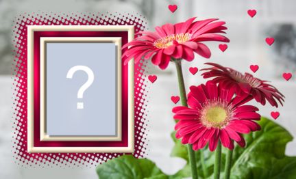 Ajoutez votre photo dans ce beau cadre fleuri!