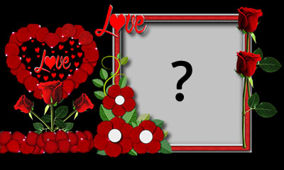 Linda Moldura com botões de rosa. Adicione a sua foto!