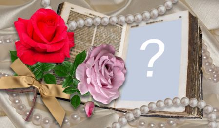 Linda moldura com foto no livro. Faça a sua!